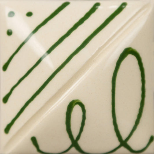 Pottery test tile designer liner - green