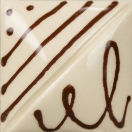 Pottery test tile designer liner - brown 