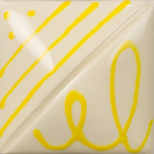 Designer test tile white background yellow lines