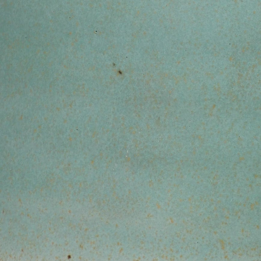 matte blue green glaze on ceramic tile River Rock Glazes Australia