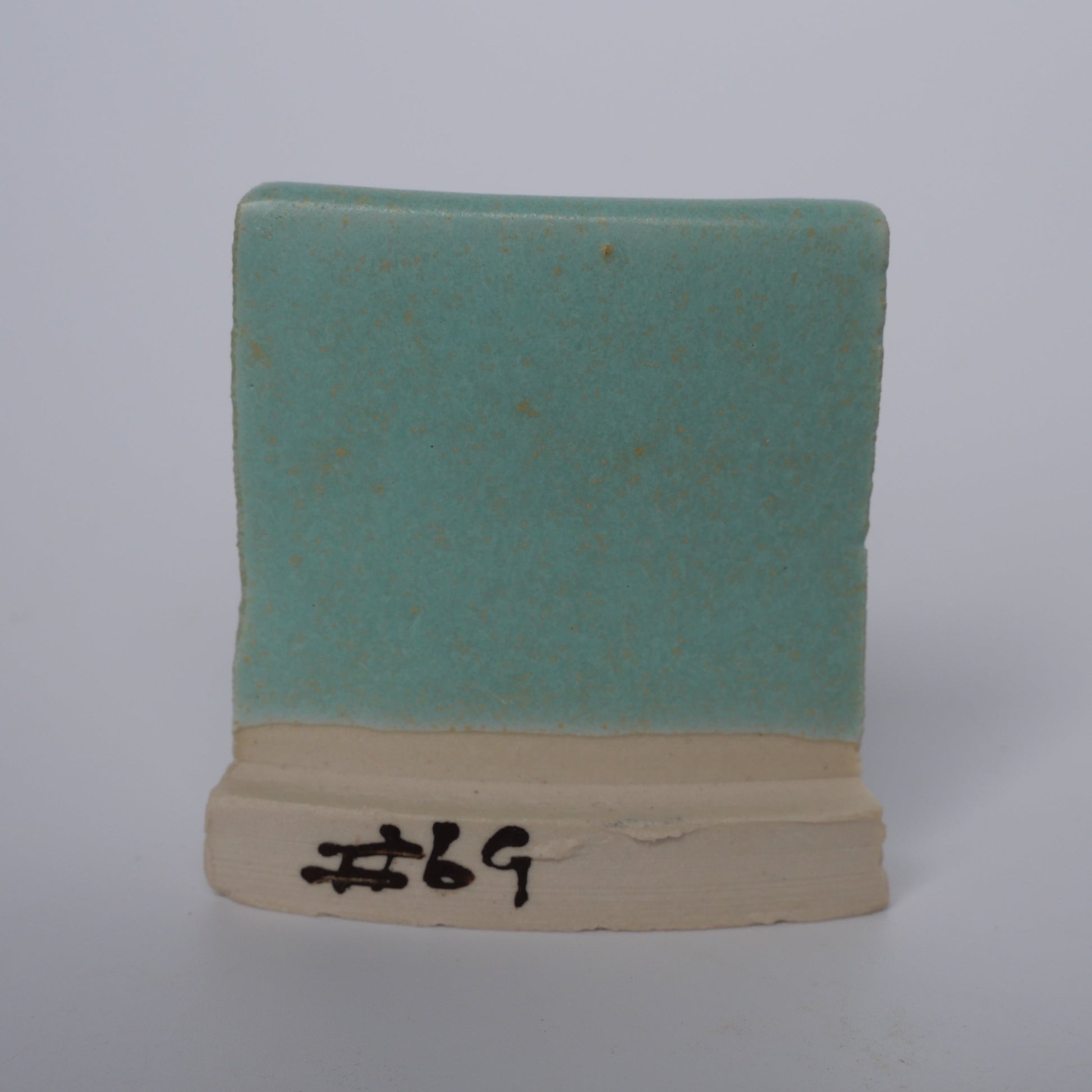matte blue green glaze on ceramic tile River Rock Glazes Australia