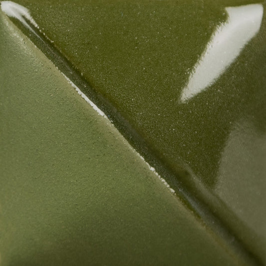 Mayco Test Tile Leaf Green Undergalze