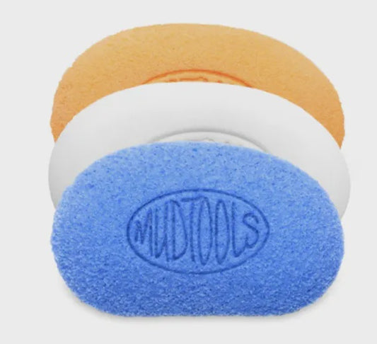 mudtools sponge blue orange and white pack