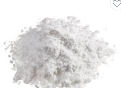 Pile of frit powder white and white back ground