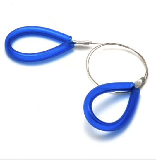 Wire Clay Cutter with blue handle grips