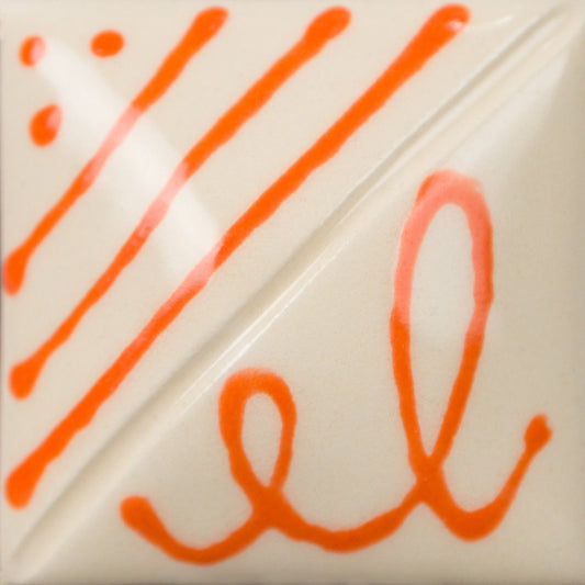 Pottery test tile designer liner - orange